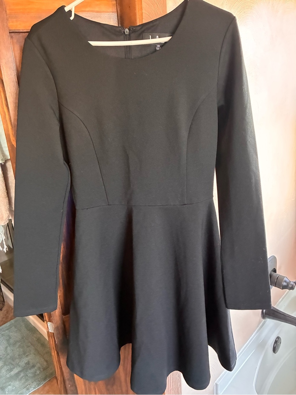 Lulu's Forever Chic Black Long-Sleeve Fit & Flare Dress